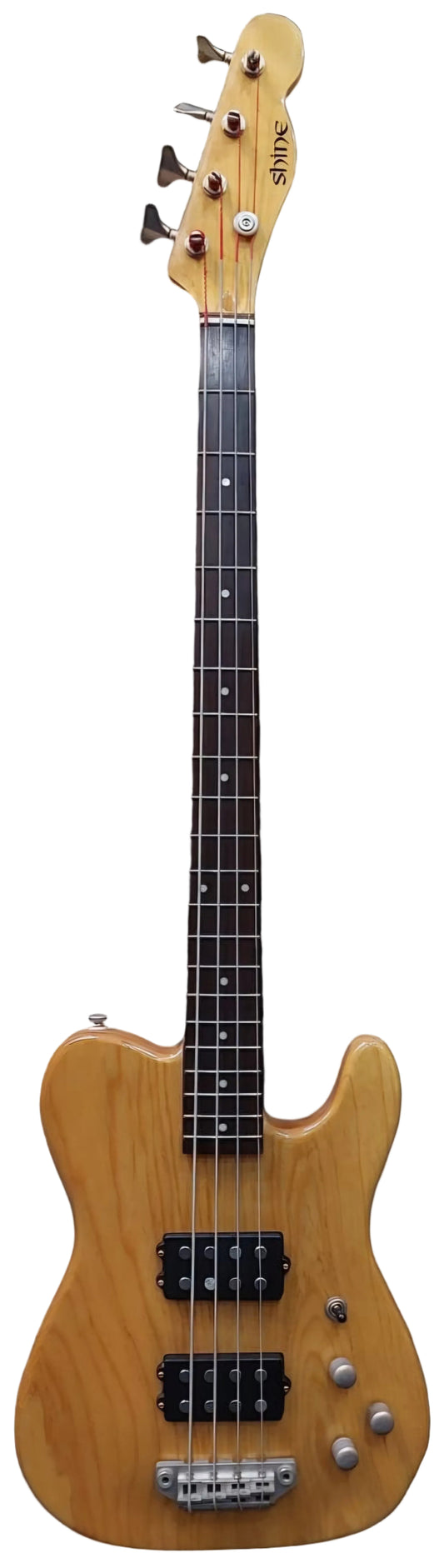 Electric bass guitar with a gorgeous swamp-ash body, powerful 2 bass bars pick up and silver hardware
