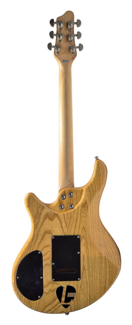 Luthier Blond SAE-724-2H SwampAsh-Gloss Electric rear view Satin Hard-Maple Neck, Grover head-machine, Tapered Neck Joint for quick comfy access to higher frets