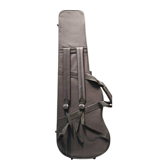 Luthier Electric Hardcase with 2 padded Back Straps that free up your hands, light in weight & cost, pragmatic solution for guitarist on the go
