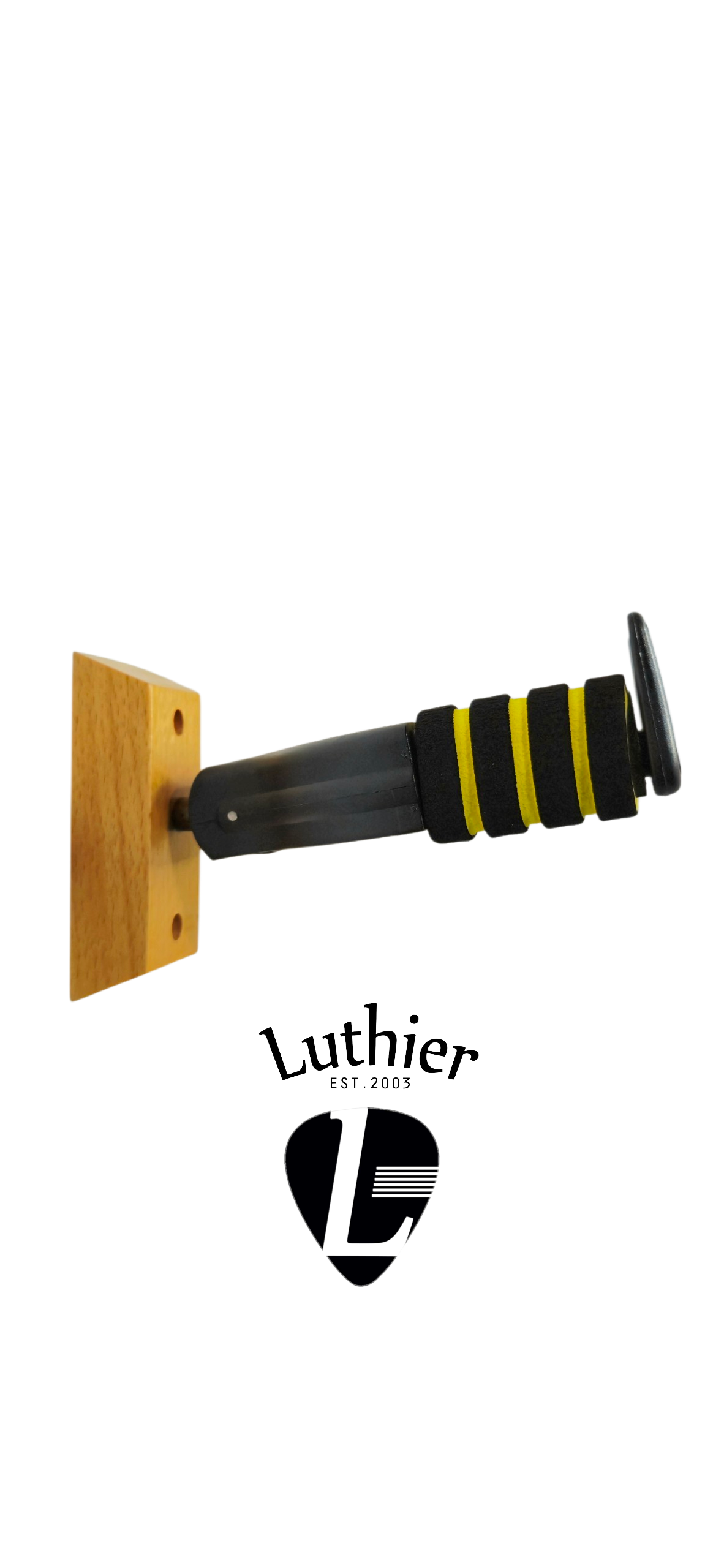 Luthier LWGH-2 Wall Mounted Guitar Hanger Gravity Lock zero footprint