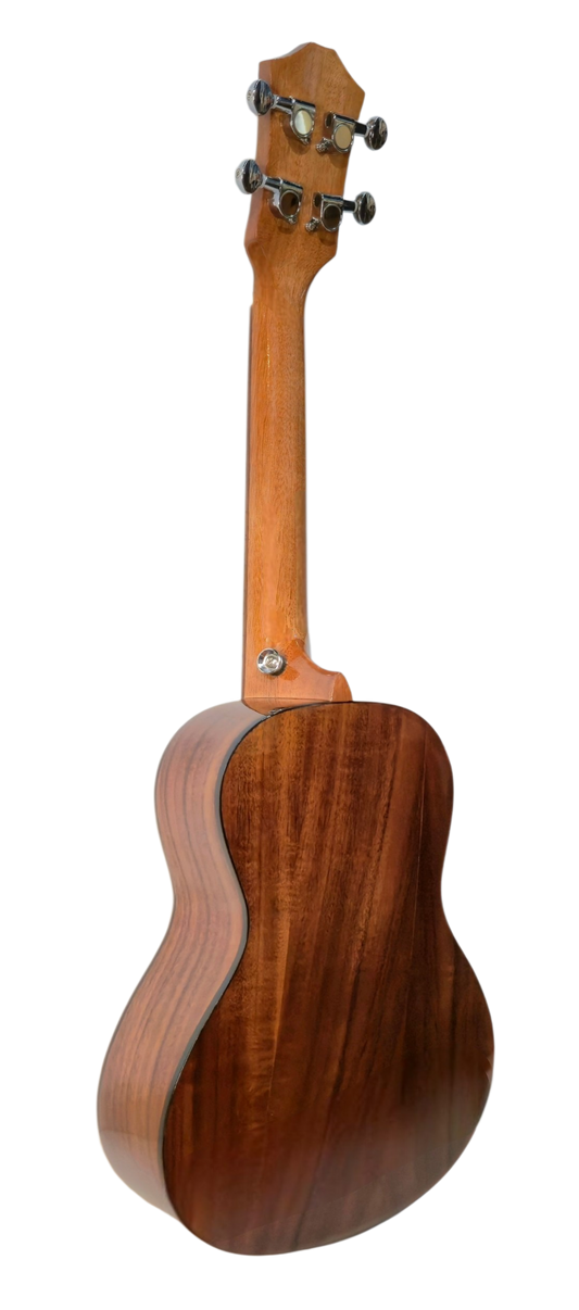 Luthier UC-KOA Deluxe Exotic Koa Uke for profound Resonance, 2 end-pin straps