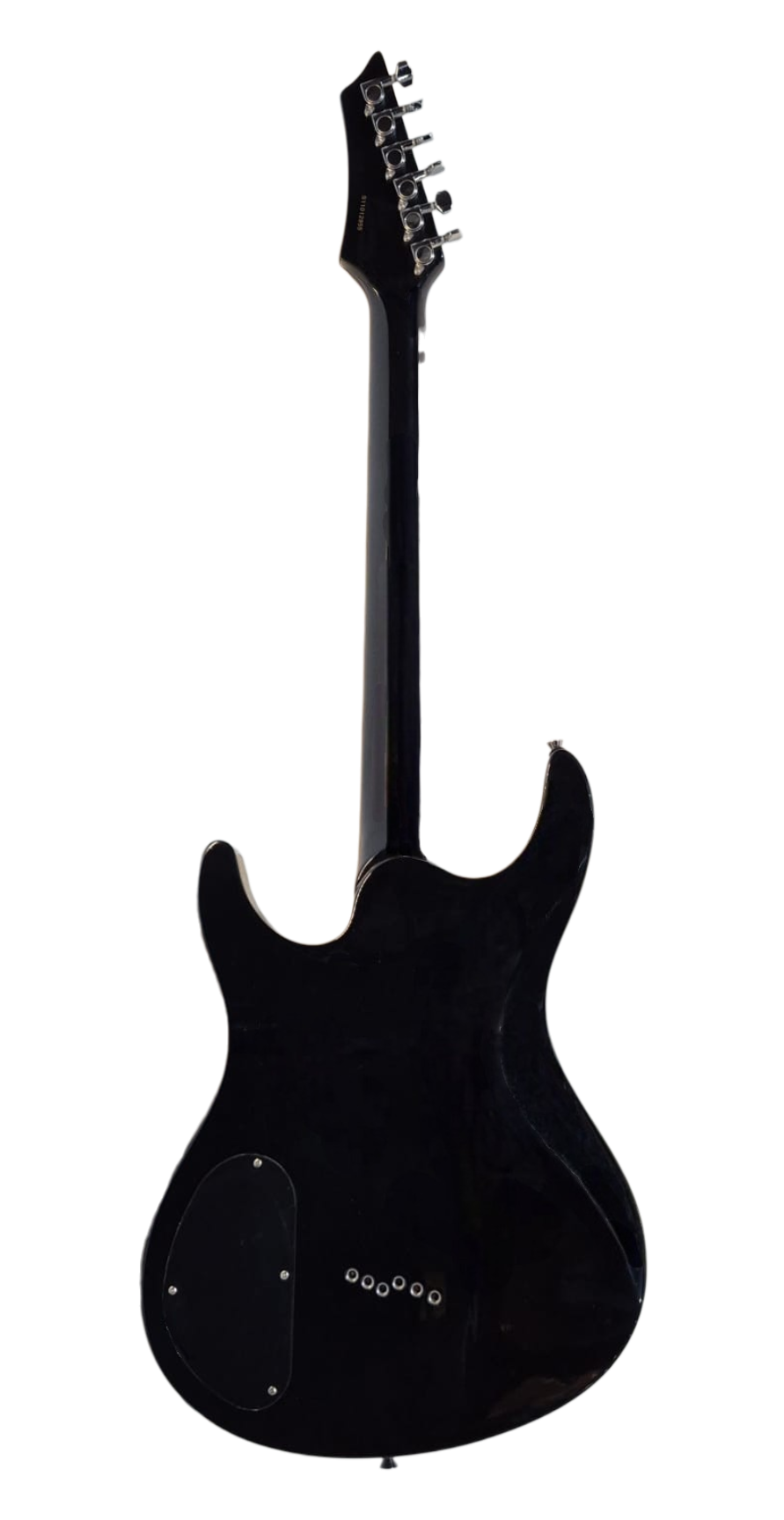 Washburn RX50F-USA-FBB Back_Black hole thru body easy restring