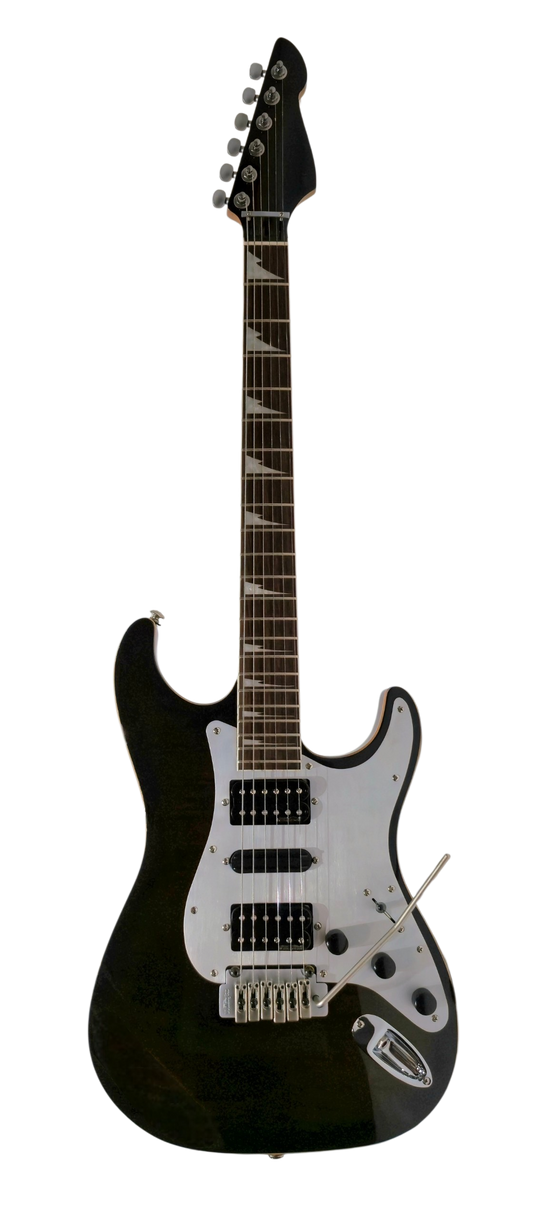 MetalGear ST15FM-BKS Super Strat — High Output H-S-H Metal Pickguard premium appointment, most value for money