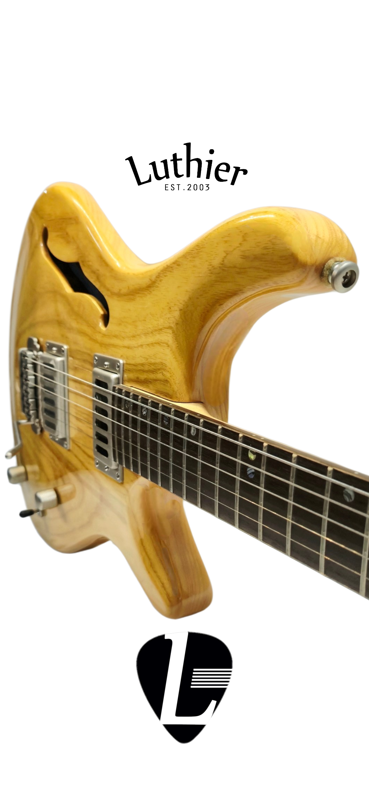 Luthier Blond SAE-724-2H f-hole SwampAsh Electric