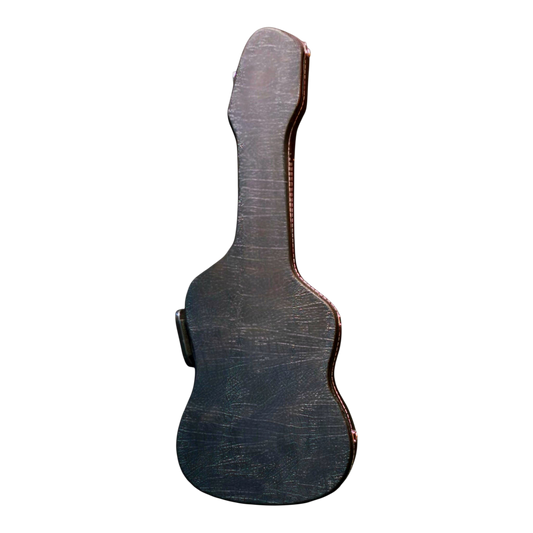Luthier Black Vinyl Leatheroid exterior for bass-electric guitar, solid molded handle, chrome hardware