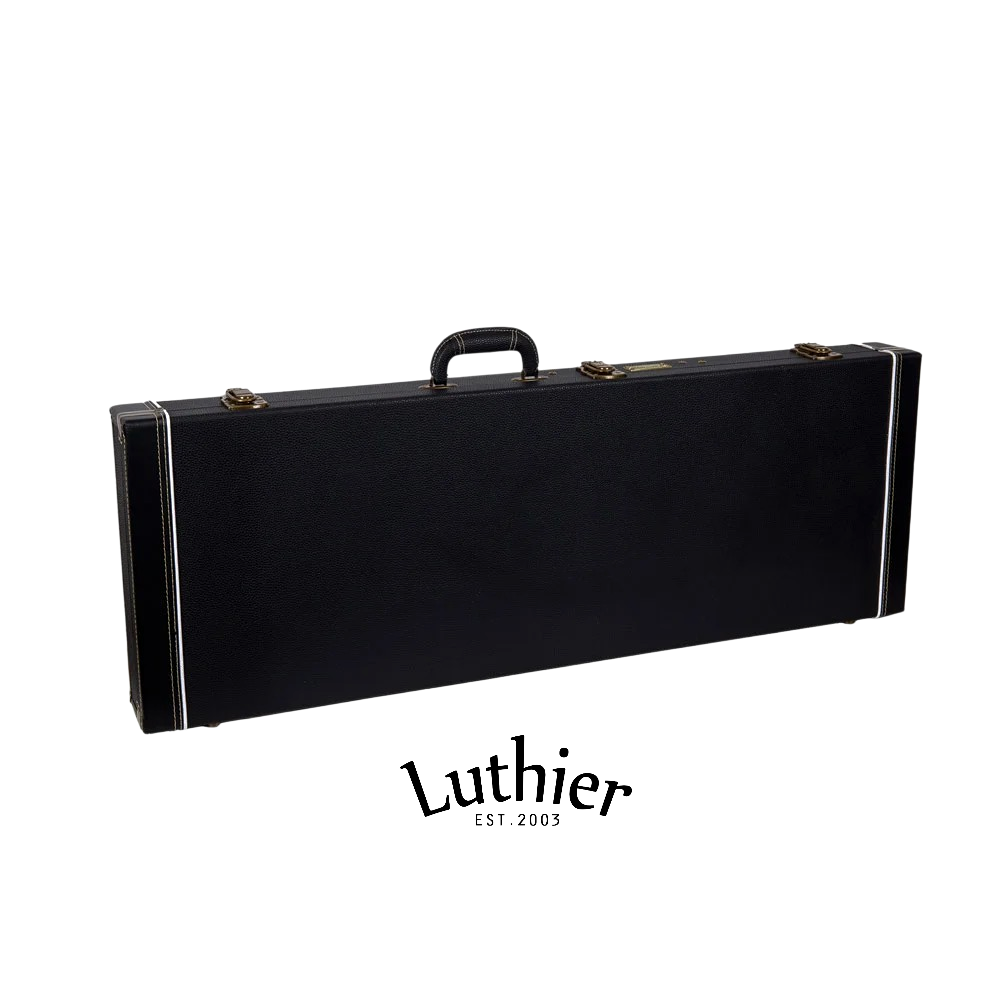 Luthier Electric Guitar Rectangular Hard Case Black Vinyl