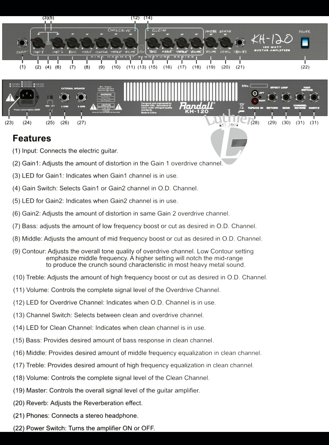 Kirk Hammett Signature Stack Amp: KH120R 120W Head + KH412 4x50W Celestion Cabinet