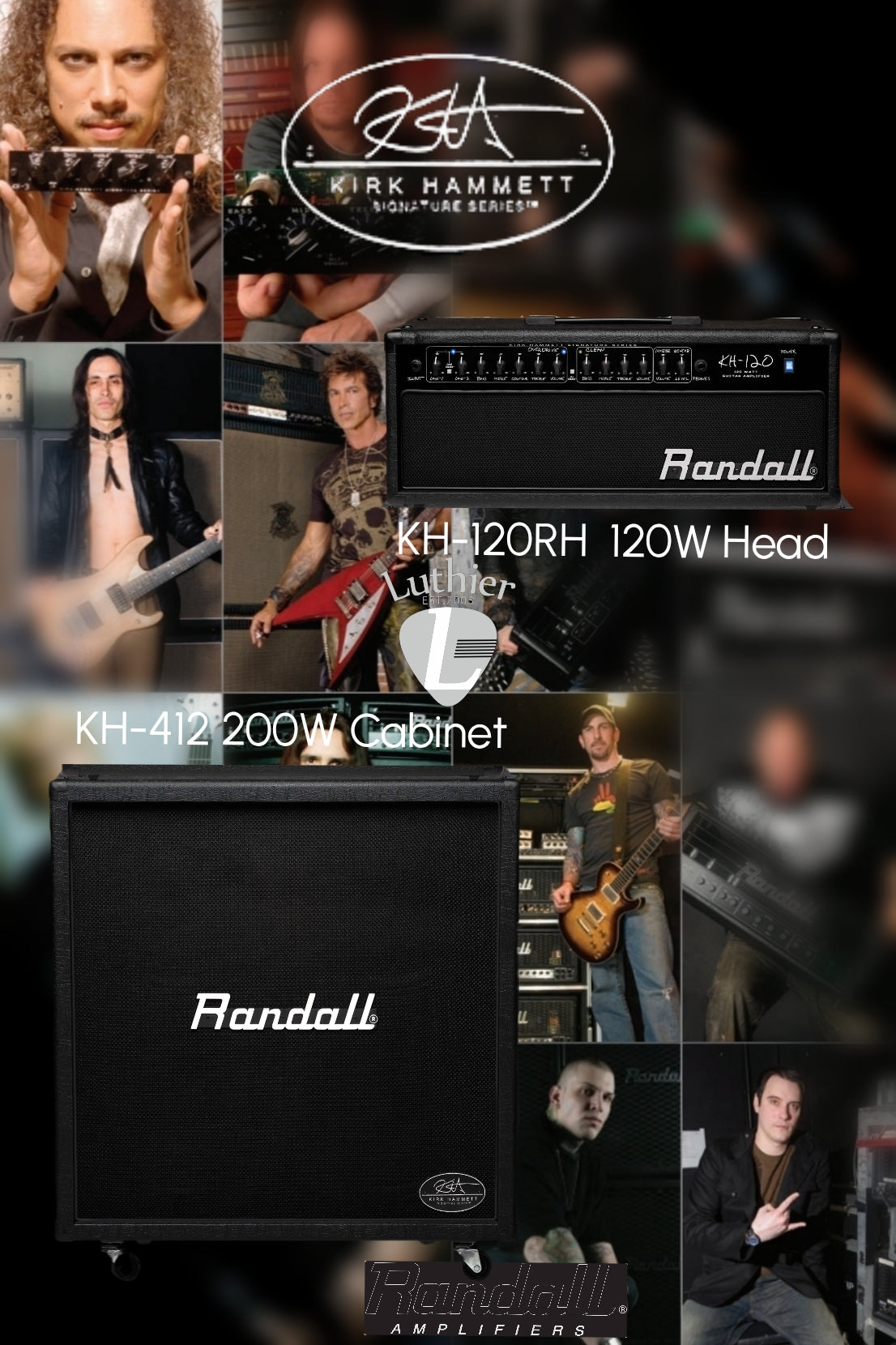 Kirk Hammett Signature Stack Amp: KH120R 120W Head + KH412 4x50W Celestion Cabinet