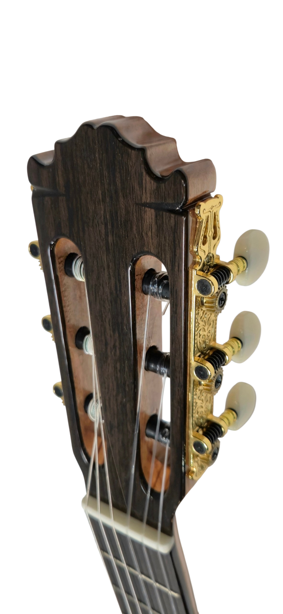 Luthier Classic Guitar model Catalonia Head with Deluxe Gold 18:1 gear ratio Head Machine white marble buttons