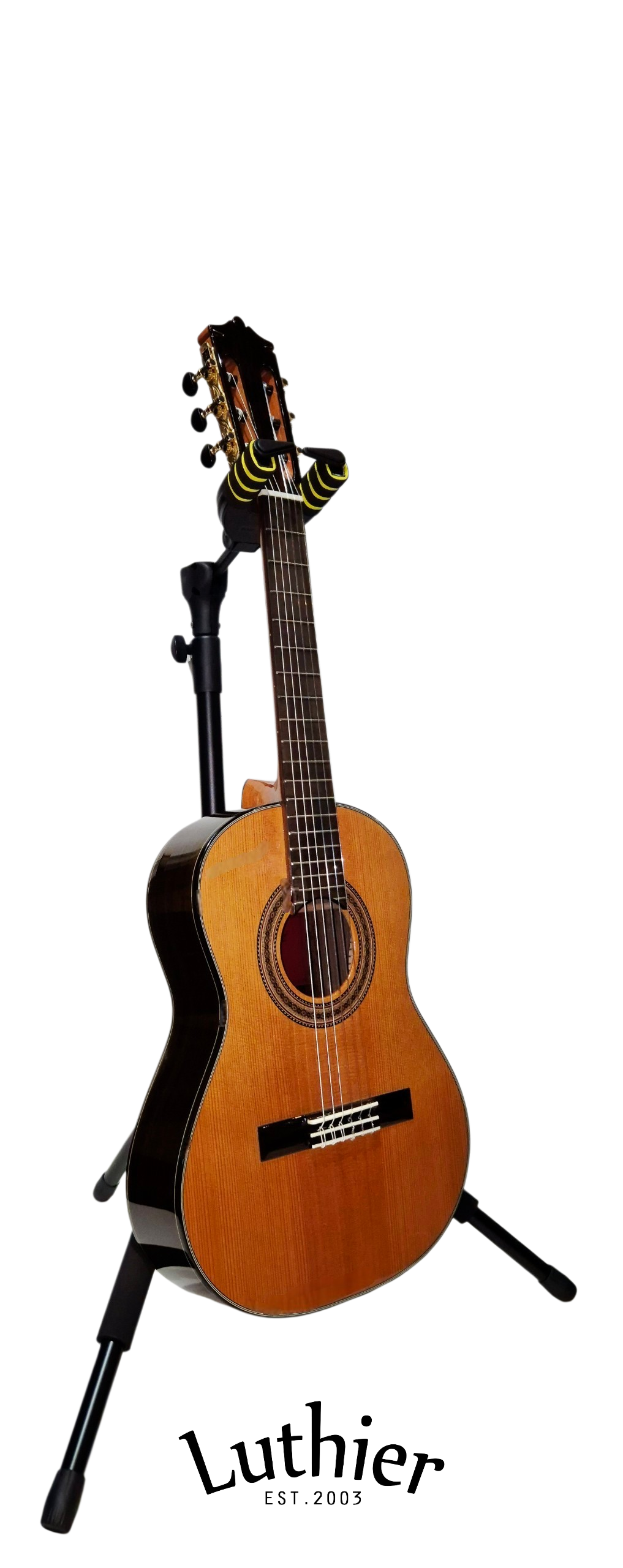 Luthier LGS-1 GL at min height for quarter size classic guitar