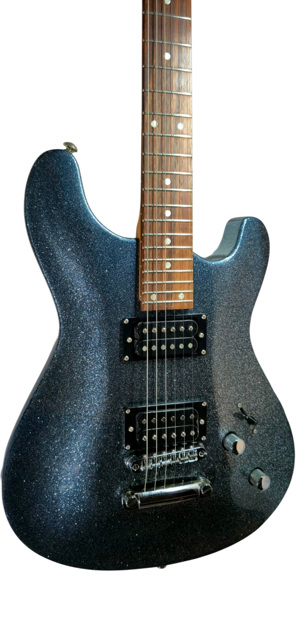 MetalGear-MTG-88SPK-BL Custom Sparkling Blue Arch-Top Body SuperStrats