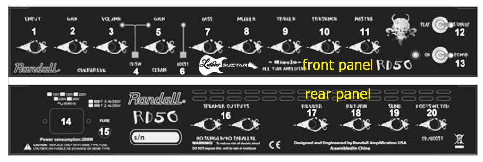 Randall RD-50CE Diavlo - All-Tube 50W Guitar Combo Amp For Versatile Studio And Stage Tones