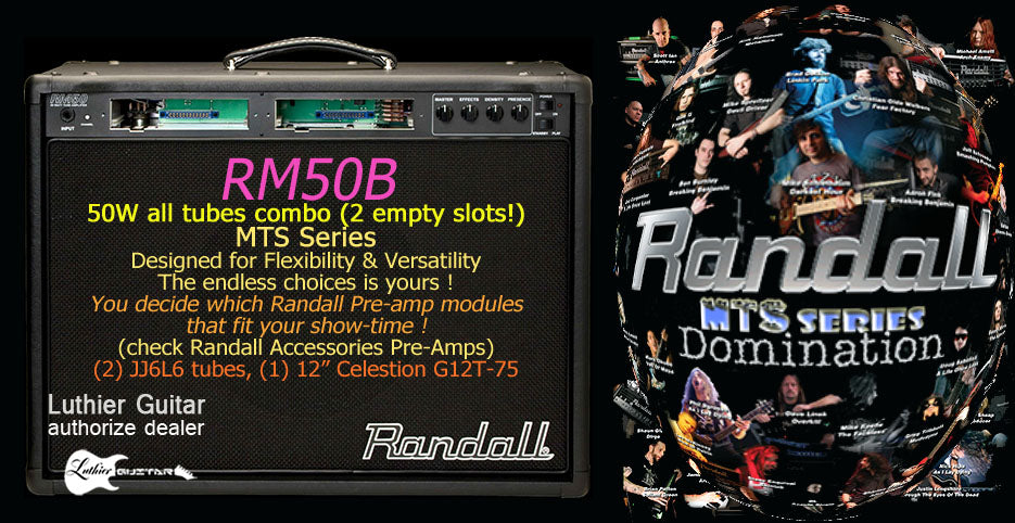 Randall RM50BM - All-Tubes Combo With Swappable MTS Modular Preamps For Customizable 2 Stage Tones of choice