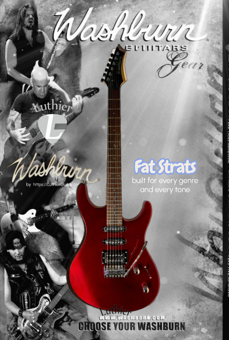 The only Fat Strats in Precious Collectible Metallic Red seamless gloss body