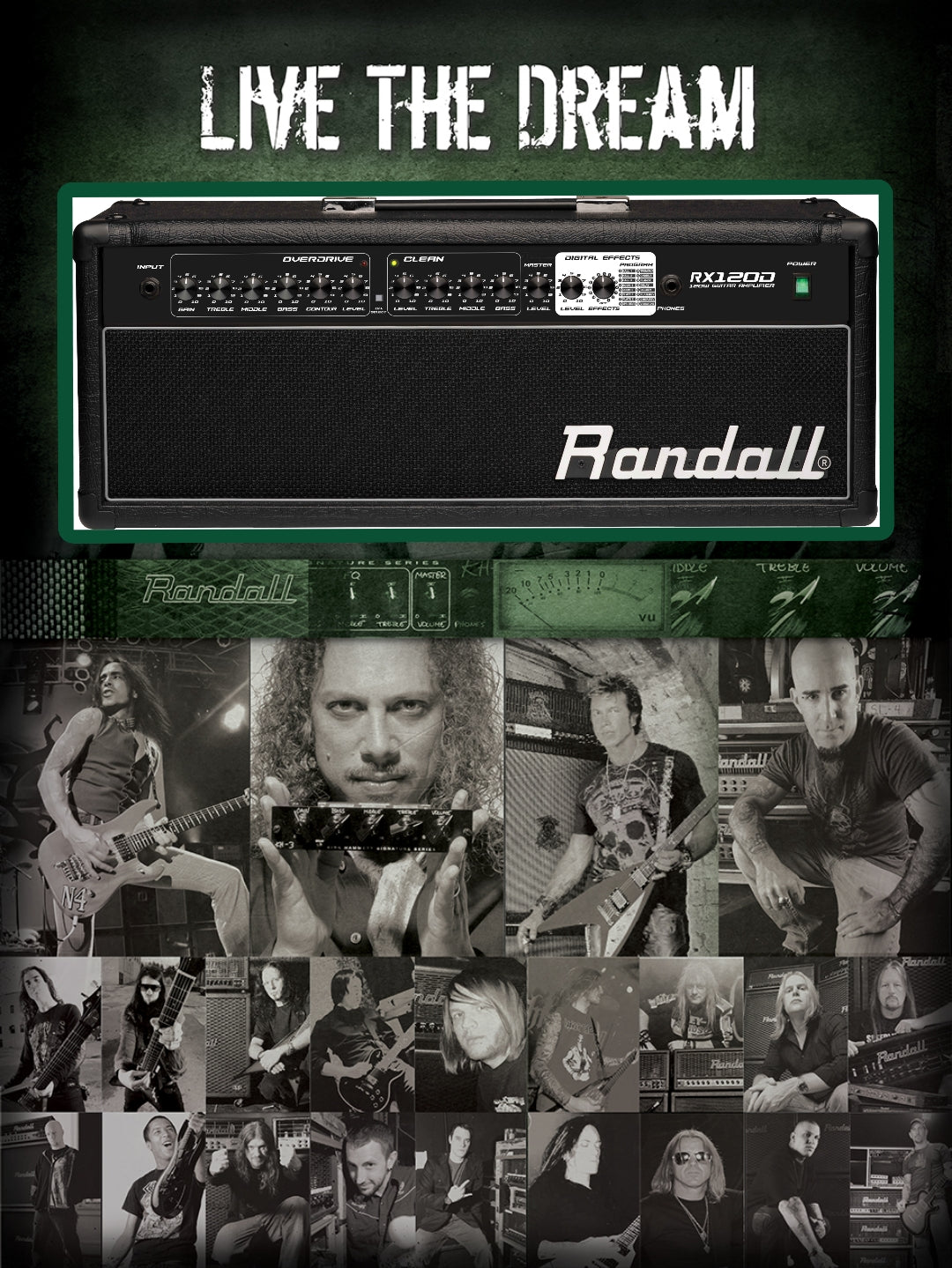Randall RX120DHSE Package FullStack 120W Head 200W Cabinet