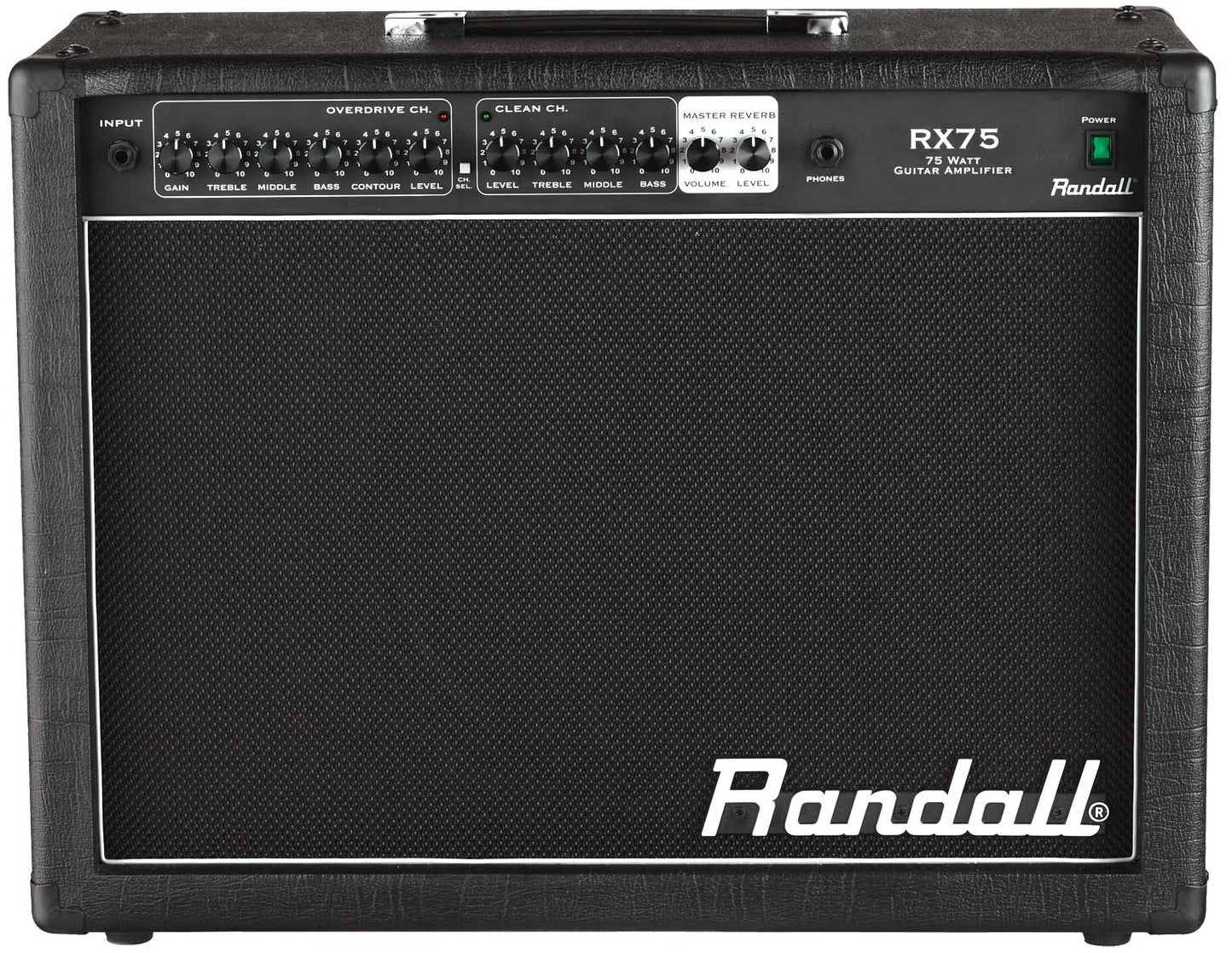 Randall RX-75RG2, Pro 75W Guitar Combo With 12 Inch Jaguar Speaker And Dual Channels