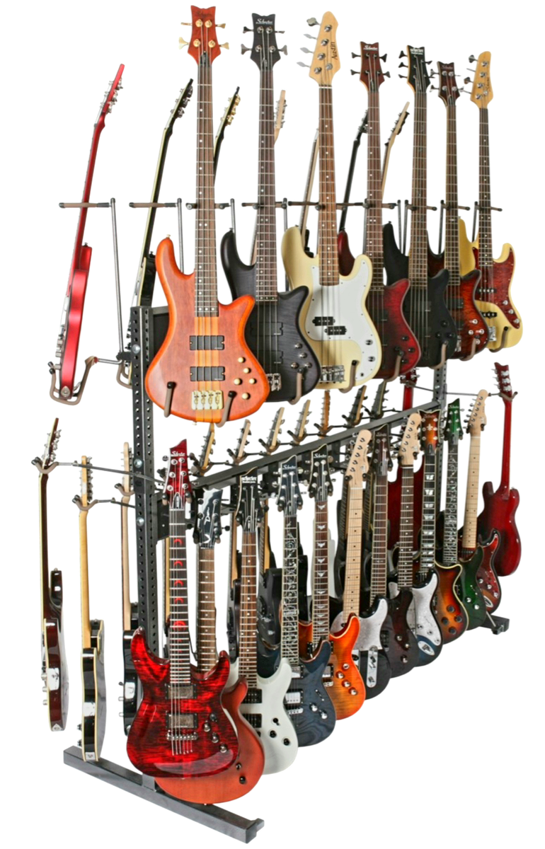 CCGR-38 loaded with full 38pcs Electric or Bass Guitars config for illustration only, ultimate space saving