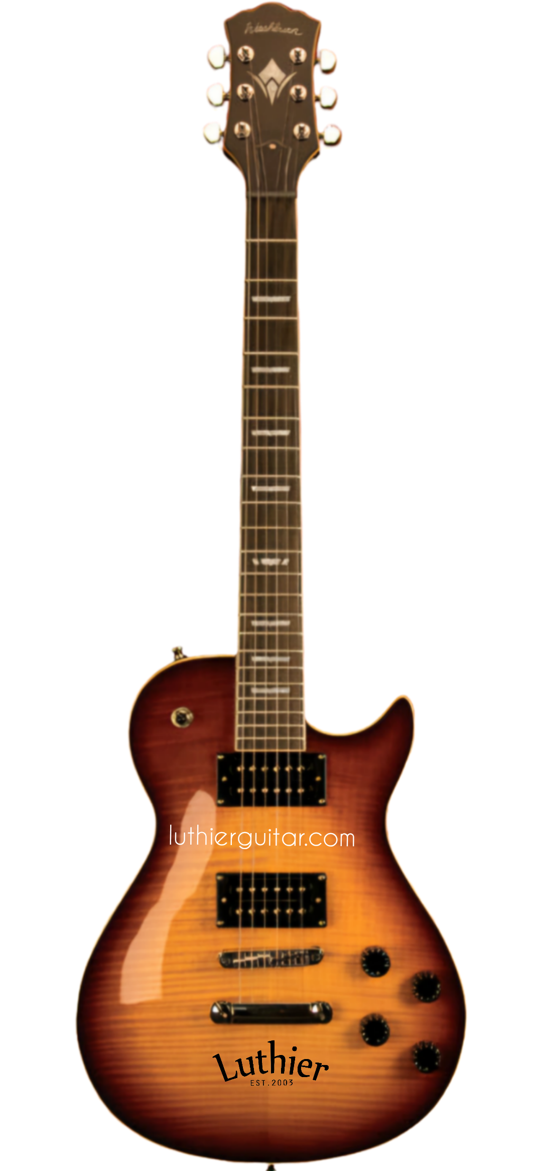 Washburn WIN-DLX-FHB Flame Maple Single-Cut Electric Guitar | Les Paul Style with Seymour Duncan Humbuckers