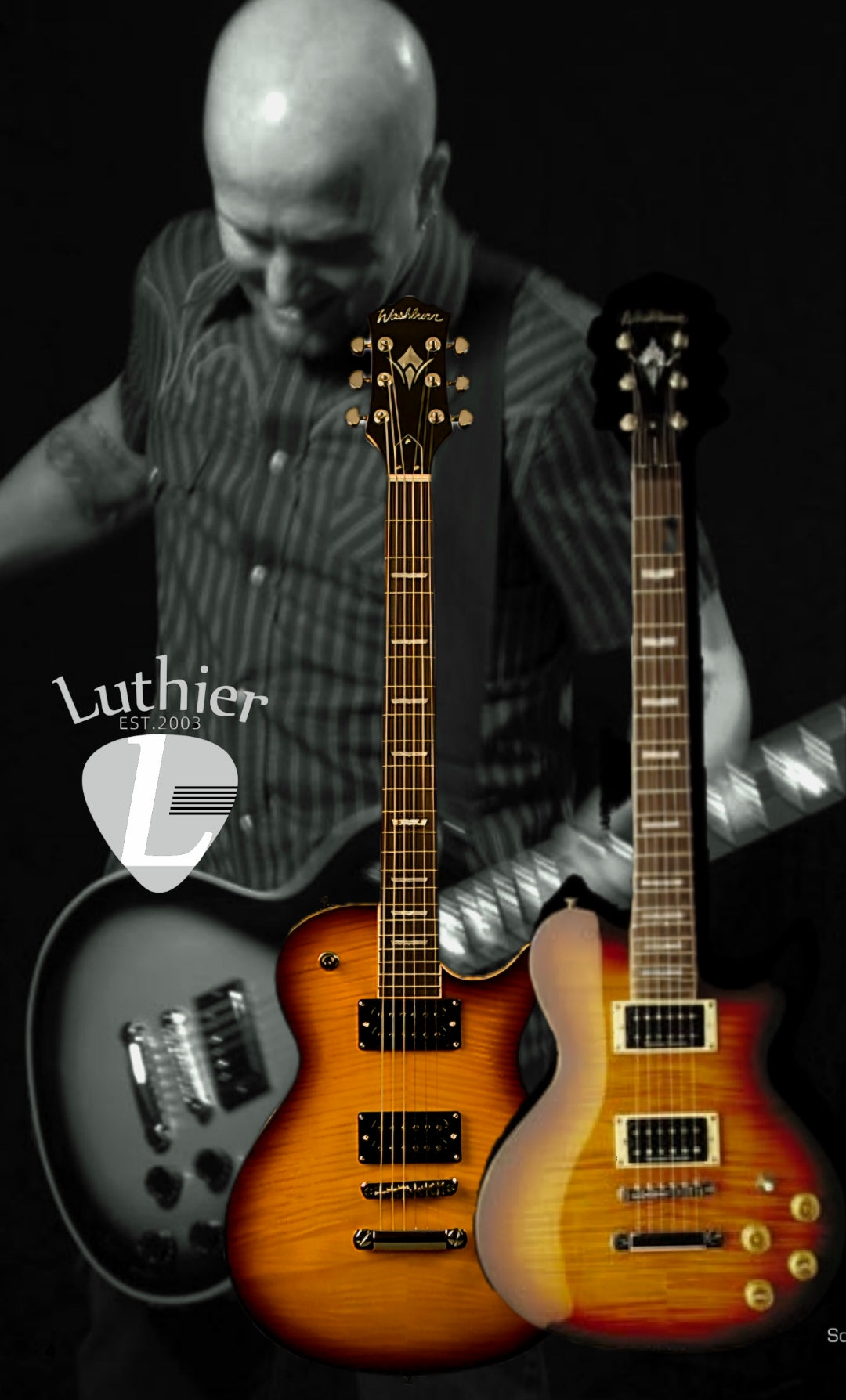 Washburn WIN-DLX-FHB Flame Maple Single-Cut Electric Guitar | Les Paul Style with Seymour Duncan Humbuckers