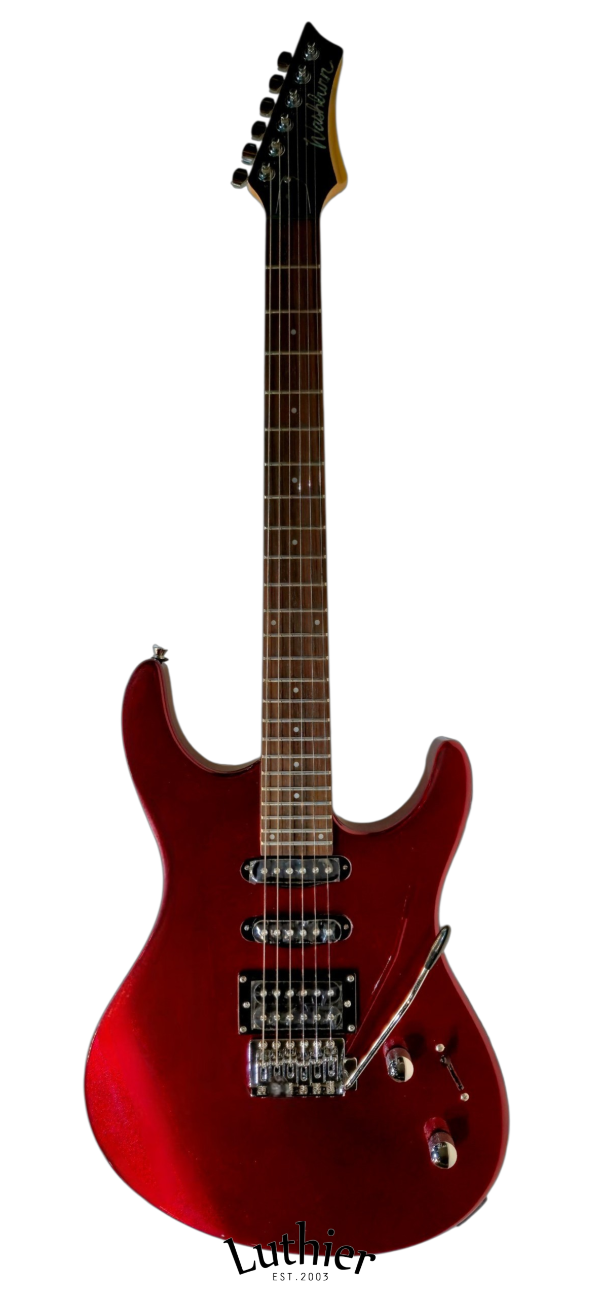 Washburn-RX10-MRD_MetallicRed_FatStrats_HSS_Fulcrum Tremolo
