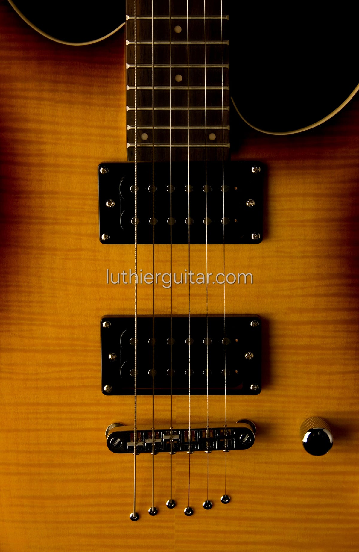 Washburn RX40-FTSB Flame arch-top 6 holes thru strings anchored ball-end strings at the rear body offer stiffer strings angle at the bridge saddles means great pressure stability tuning long deeper sustain