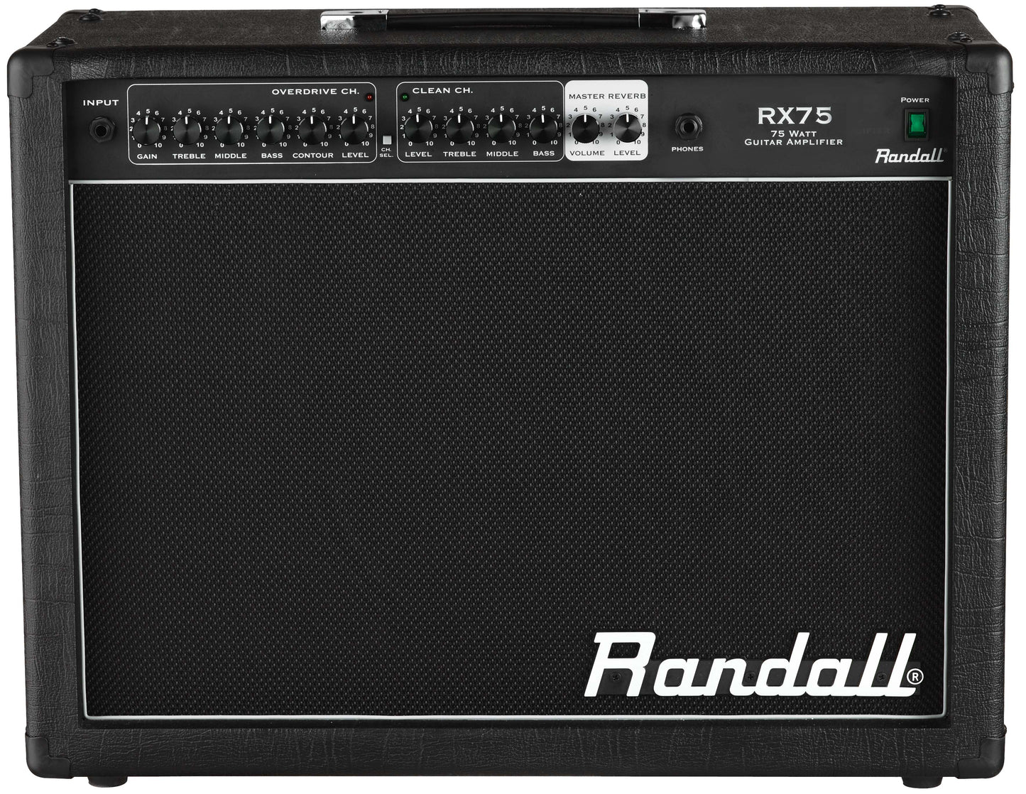 Randall RX-75RG2, Pro 75W Guitar Combo With 12 Inch Jaguar Speaker And Dual Channels